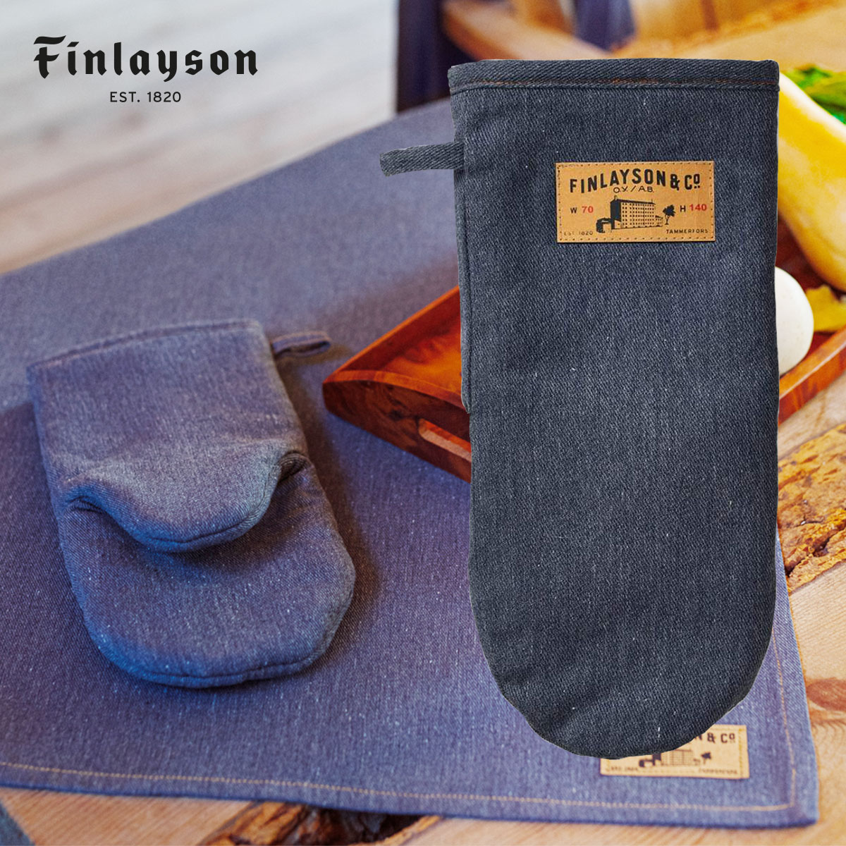 Finlayson（フィンレイソン）ミトン オールドジーンズ OLD JEANS おしゃれな北欧デザインの鍋つかみ インポート フィンランド キッチン雑貨 プレゼント 北欧雑貨 キッチン雑貨 日本では手に入らないデザイン