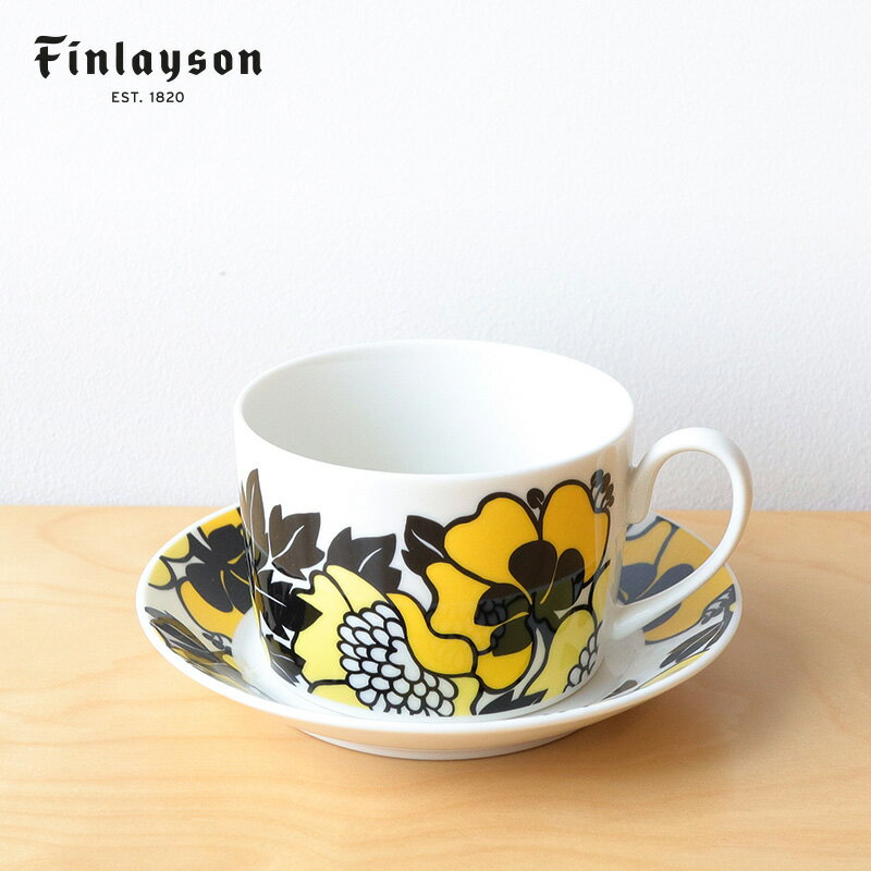 Finlayson（フィンレイソン） カップ＆ソーサー セット フィンレイソン200周年特別デザイン ANNUKKA アヌッカ 北欧デザイン食器 お茶カップお皿 おさら 花柄 かわいい おしゃれ プレゼント・ギフトにも人気のサムネイル