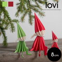 Lovi（ロヴィ）正規代理店 エルフガール 8cm (S) 北欧 北欧ツリー飾り おしゃれな北欧プライウッド 白樺 フィンランドインテリア 置物 プレゼント ギフトに人気 ロビ レッド /ライトグリーン