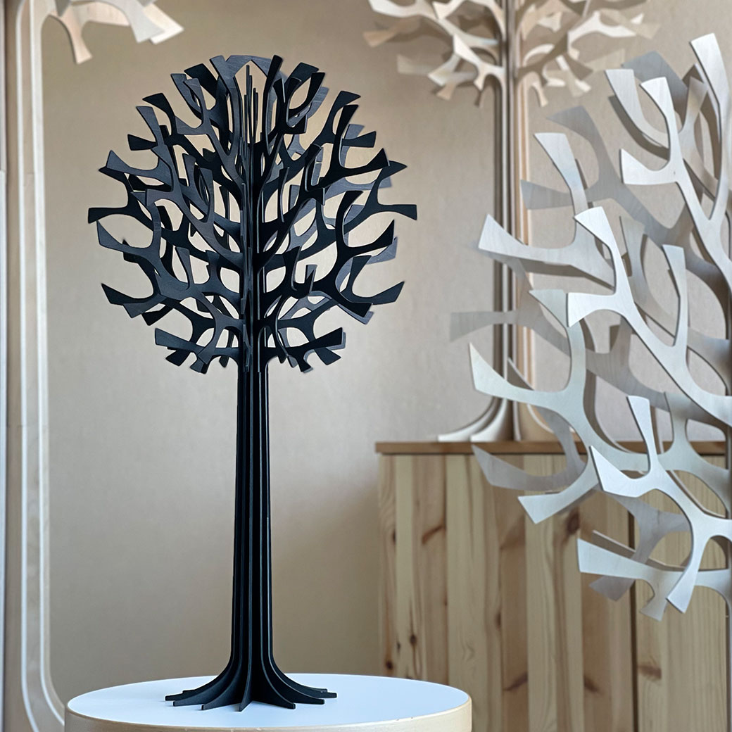 Lovi（ロヴィ）正規代理店 ロヴィツリー 55cm ブラック loviツリー 丸ツリー 北欧雑貨 白樺 フィンラン..