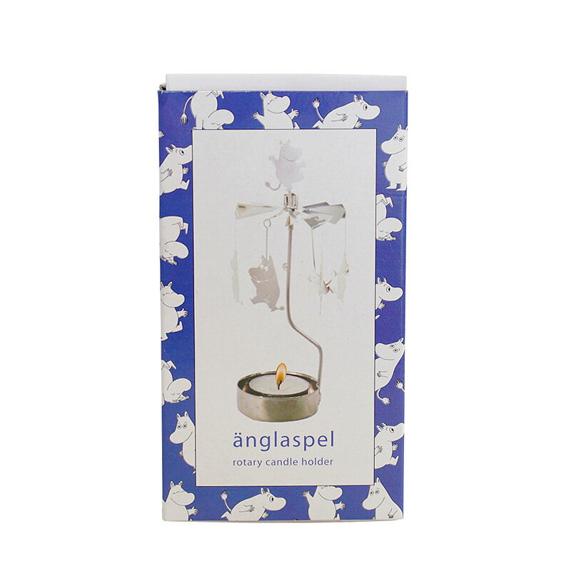 【SALE10%OFF 訳あり】Pluto Produkter（プルート・プロダクト）MOOMIN ムーミン シルバー 北欧おしゃれな雑貨 ミッフィー ロータリーキャンドル キラキラくるくる回るキャンドルホルダー クリスマスプレゼントに人気スウェーデン雑貨【メール便発送】