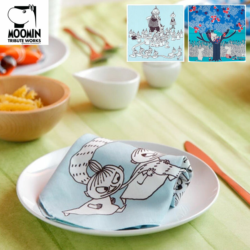 クォーターリポート 【5月限定セール20%OFF】ハンカチ ムーミン（MOOMIN）50×50cm 鈴木マサルデザイン おしゃれな北欧デザイン 日本製 QUARTER REPORT クウォーターリポート ムーミンファミリー プレゼント ギフトに人気 ムーミンの世界観【メール便発送4個まで】