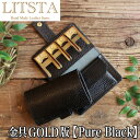 リティスタ 財布 メンズ 【クーポンあり】LITSTA リティスタ Coin Wallet 2 金具ゴールド Pure Black ピュアブラック | dollaro ドラーロ コインクリップ付き コインケース 極小財布 小さい財布 コインキャッチャー 小銭入れ イタリアンレザー メンズ レディース 人気 おすすめ おしゃれ かわいい プ