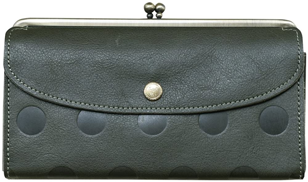 【クーポンあり】Kanmi. カンミ キャンディルーフ ロングウォレット モスグリーン | 財布 サイフ さいふ 小銭入れ 札入れ カード入れ メンズ レディース 大人 革 小さい シンプル コンパクト 人気 おすすめ おしゃれ かわいい 日本製