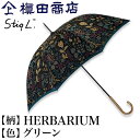 【クーポンあり】槙田商店 + スティグ・リンドベリ HERBARIUM 緑 グリーン 長傘 | 雨傘 日傘 晴雨兼用 高級 レディース スウェーデン 北欧デザイン 高級甲州織 日本製 UV 紫外線 遮光 メンズ レディース 人気 おしゃれ おすすめ プレゼント 即発送 送料無料