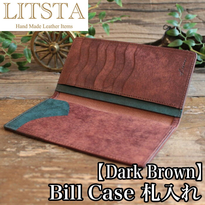 Other - 【クーポンあり】LITSTA リティスタ Bill Case DarkBrown ダークブラウン | ビルケース 束入れ 札入れ 長財布 薄い 極薄 イタリアンレザー pueblo プエブロ メンズ レディース 人気 おすすめ おしゃれ かわいい プレゼント 日本製