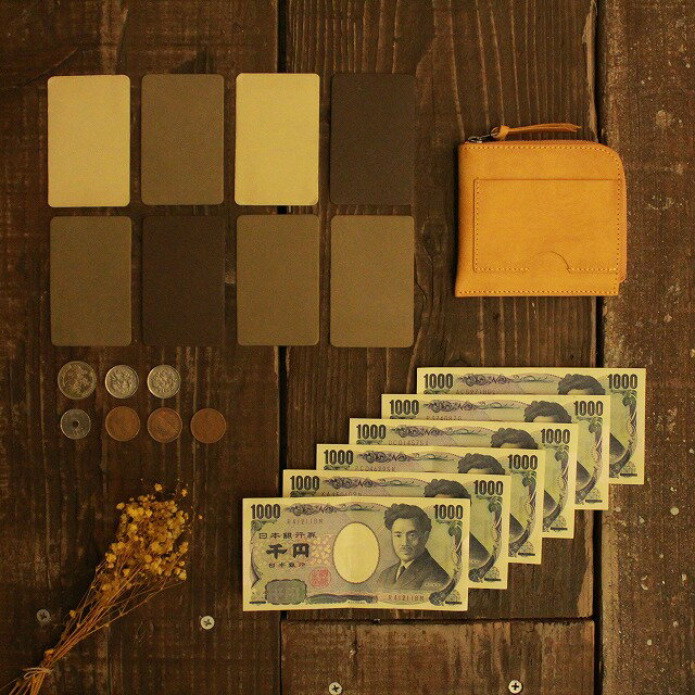 【クーポンあり】LITSTA リティスタ　Compact Wallet Half コンパクトウォレット ハーフYellow | 極小財布 小さい財布 小銭入れ 束入れ 札入れ 長財布 薄い 極薄 イタリアンレザー pueblo プエブロ メンズ レディース 人気 おすすめ おしゃれ かわいい プレゼント 日本製