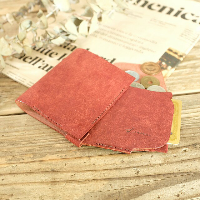 B, C, D, G, J, L, S, T, Z - 【クーポンあり】LITSTA リティスタ Flexible Wallet フレキシブルウォレット 極薄 財布 Brick Red | 極小財布 小さい財布 小銭入れ 束入れ 札入れ 長財布 薄い 極薄 イタリアンレザー pueblo プエブロ メンズ レディース 人気 おすすめ おしゃれ かわいい プレゼント 日本製