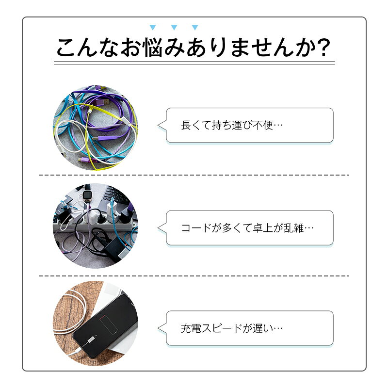 6in1 USBケーブル マルチケーブル iPhone 17 超便利 データ伝送 持ち運び便利 僅か28g 高速充電 480Mbps 高速データ通信 USB Type-C USB-A Micro-USB iPhone端子用 リモートワークはこの1本で iPhone16 ケーブル 絡まない 磁気吸着 PD 65W対応【PL保険加入済み製品・安心】 arcshop-10000102 アークショップ 楽天市場店 サンプル画像3