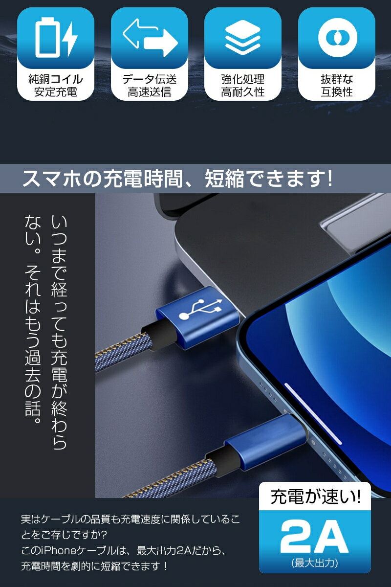 iPhoneケーブル iPhone ipad用...の紹介画像3