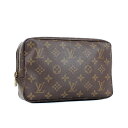 【中古】ルイヴィトン LOUIS VUITTON モノグラム ブラウン 茶 ポーチ コスメケース トゥルーストワレット23 M47524