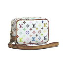 【中古】ルイヴィトン LOUIS VUITTON トゥルース ワピティ ポーチ アクセサリーケース 小物入れ モノグラム・マルチカラー ブロン 白 M58033