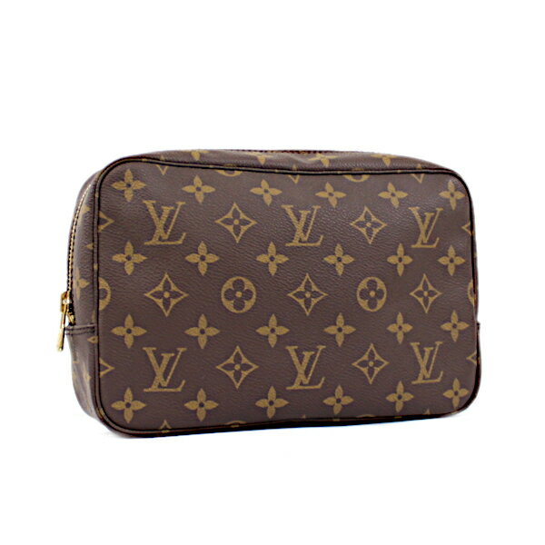 【中古】ルイヴィトン LOUIS VUITTON モノグラム ブラウン 茶 ポーチ コスメケース トゥルーストワレット 23 M47524