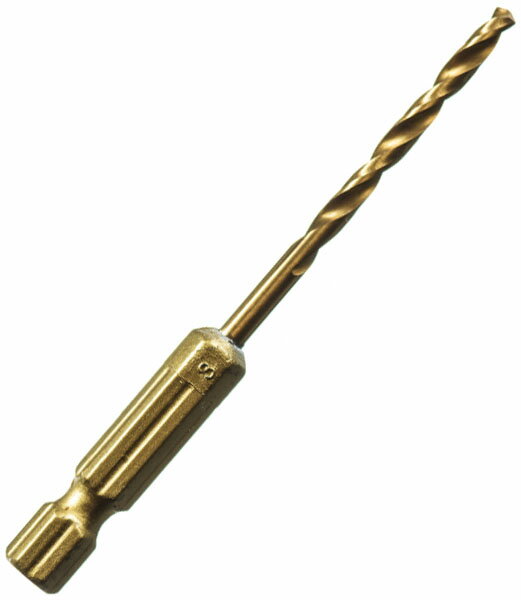 チタンコート六角軸鉄鋼用ドリル 3.0mm 1本入 ※取寄品 高芝ギムネ No.2306-3.0