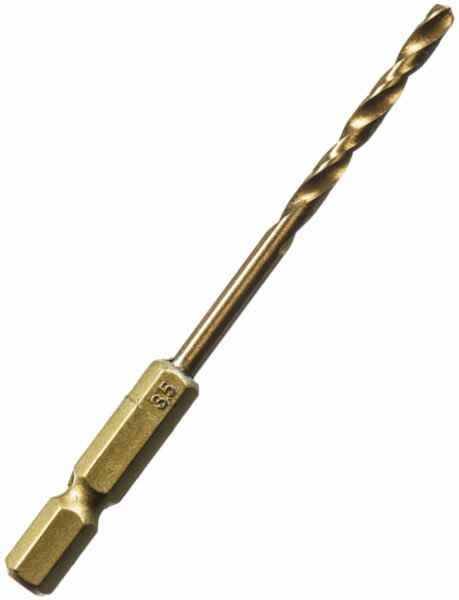 チタンコート六角軸鉄鋼用ドリル 3.5mm 1本入 ※取寄品 高芝ギムネ No.2306-3.5