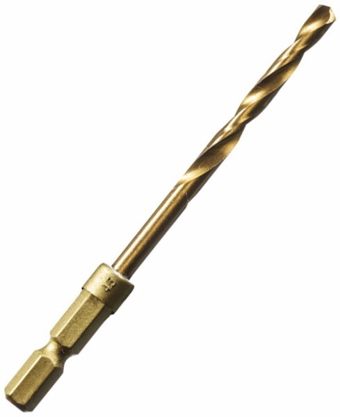 チタンコート六角軸鉄鋼用ドリル 4.5mm 1本入 ※取寄品 高芝ギムネ No.2306-4.5