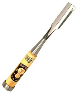 Chisels - 内鋼丸のみ グミ柄 18mm 左のぶ弘