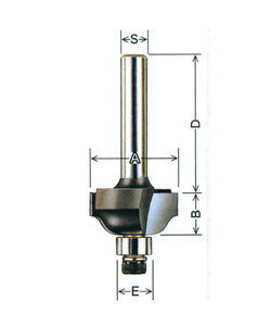 エッジとアールの美しい組合せ！【サイズ】A=23、B=10.0、D=30、E=8、S=6（単位＝mm）