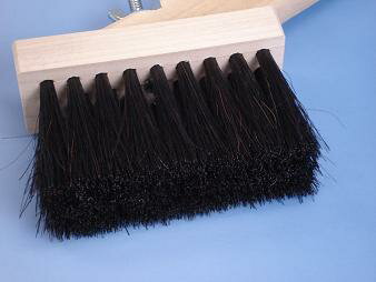 左官ブラシ 黒馬毛 柄付 3行 1／4丁掛 イノウエ IS-911