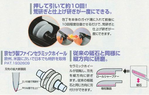 ロールシャープナー(金属製両刃ナイフ用研ぎ器)...の紹介画像2