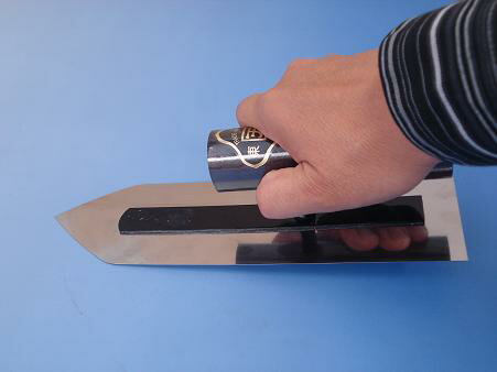 M型 中塗鏝 本焼 195mm 黒柄 受注生産品 カクマン(本職用) 60