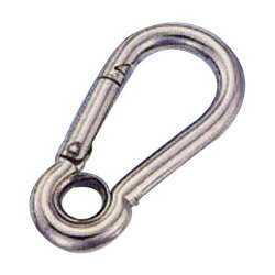 ステンレス金具 スナップフックA型(リング付)10個価格 水本機械 A-11