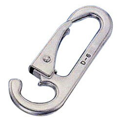 ステンレス金具 スナップフックD型(オープンタイプ)20個価格 水本機械 D-8