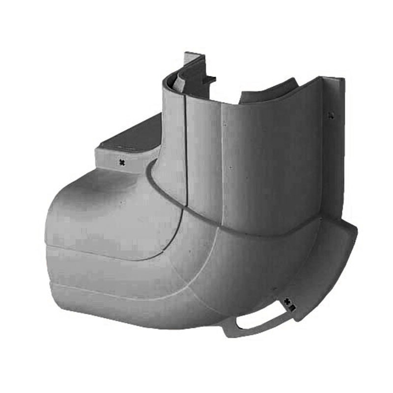 エアコン配管材ダクト曲ガリ(70型)ダークグレー (1個価格) 未来工業(MIRAI) GKAM-70DG