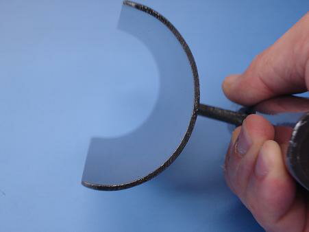 中首 内丸ラオ面引鏝 本焼 長さ120mm×径54mm 黒柄 受注生産品 カクマン(本職用) 736