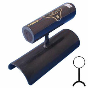 中首 内丸ラオ面引鏝 本焼 長さ120mm×径90mm 黒柄 受注生産品 カクマン(本職用) 736