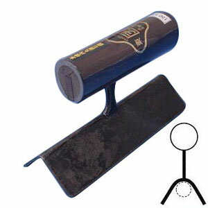 中首 内丸面引鏝 本焼 長さ150mm×径6.0mm 黒柄 受注生産品 カクマン(本職用) 720