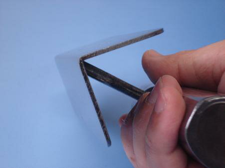 中首 外丸面引鏝 本焼 長さ150mm×径54.0mm 黒柄 受注生産品 カクマン(本職用) 721