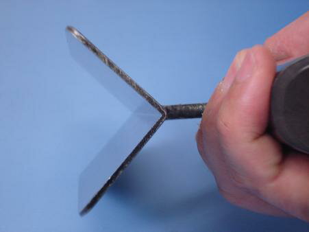 中首 内角面引鏝 本焼 120mm 黒柄 受注生産品 カクマン(本職用) 724