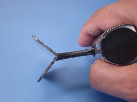 中首 両セマ内角面引鏝 本焼 120mm×90° 羽根巾21～30mm 黒柄 受注生産品 カクマン(本職用) 728