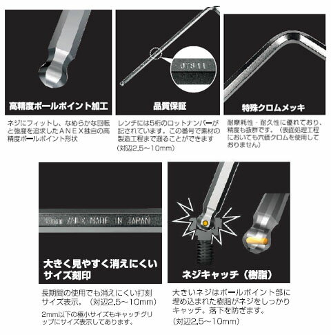 ※数量限定在庫処分品 ボールポイントレンチ 1...の紹介画像3