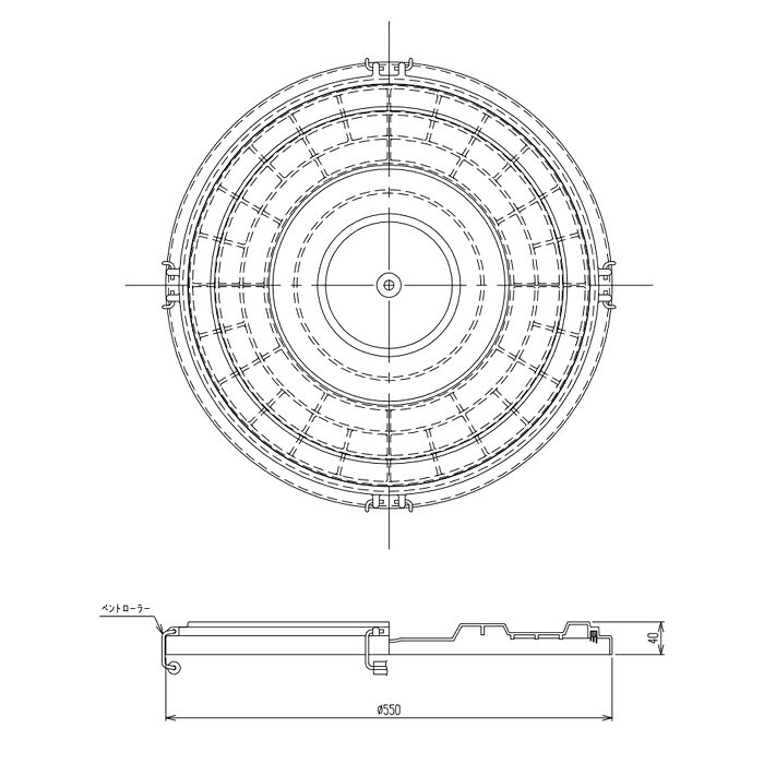 ポリタル50(白)用フタ スイコー PT50FW