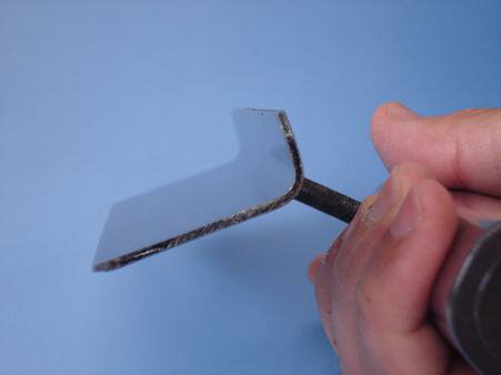 中首 片羽根面引鏝 本焼 内丸 150mm×9.0R 黒柄 受注生産品 カクマン(本職用) 740