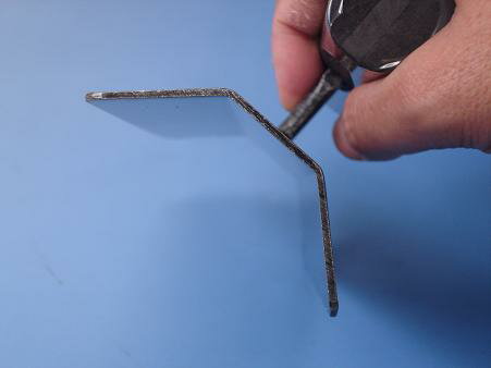 中首 角面引鏝 本焼 120mm×25.0mm 黒柄 受注生産品 カクマン(本職用) 742