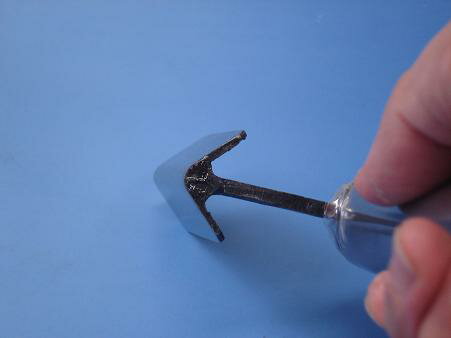 元首 外丸面引鏝 本焼 75mm×4.5R 黒柄 受注生産品 カクマン(本職用) 746