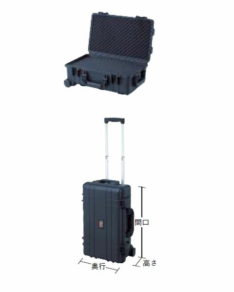 プロテクターツールケースキャスター付(縦タイプ)外寸550×340×230mm トラスコ TAK22-T