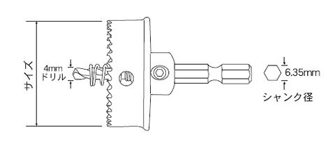 Winning Bore 充電バイメタルカッター 薄型 径21 SEK(スエカゲ) JBC-21
