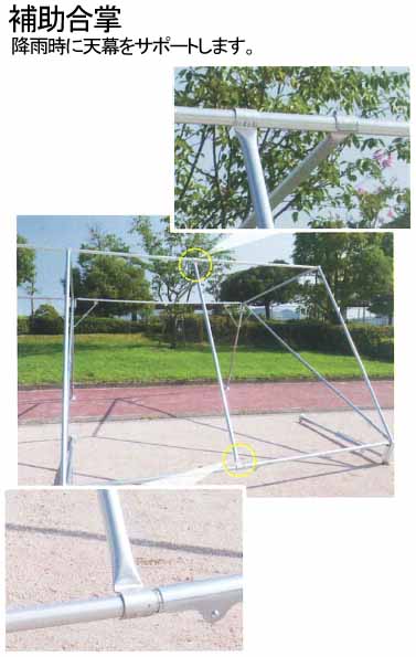 岸工業 ブルドックテント・片ながれ2号（1.5間×2.0間）白【メーカー直送品】