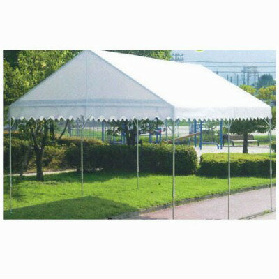 岸工業 ブルドックテント・スロープ3号（2.0間×4.0間）白【メーカー直送品】