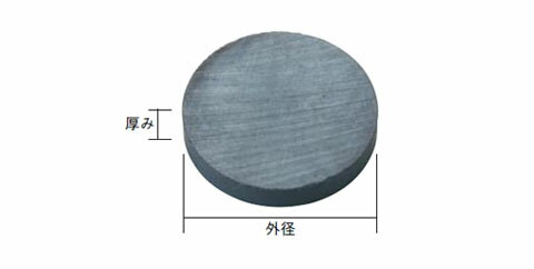 フェライト磁石 丸形 10mm トラスコ TF10R1P