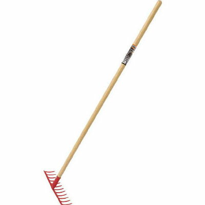 スチールレーキ 木柄 12本爪 トラスコ TSRM12