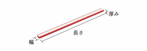 棒マグネット 幅15×長さ250×厚み7mm 黄 トラスコ BM2250Y