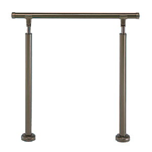 アプローチ手すり ベースプレート式 シルバー・HLヘアライン 1組価格 メーカー直送品 シロクマ AP-40B