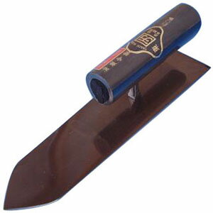 スリム中塗鏝 本焼 240mm 黒柄 受注生産品 カクマン(本職用) 6