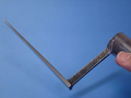 腰高平目地鏝 本焼 （2cm高） 120mmx15.0mm 黒柄 受注生産品 カクマン(本職用) 704