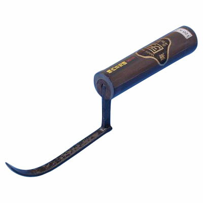 溝内目地鏝 本焼 大ソリ 120mm×6.0mm 黒柄 受注生産品 カクマン(本職用) 711